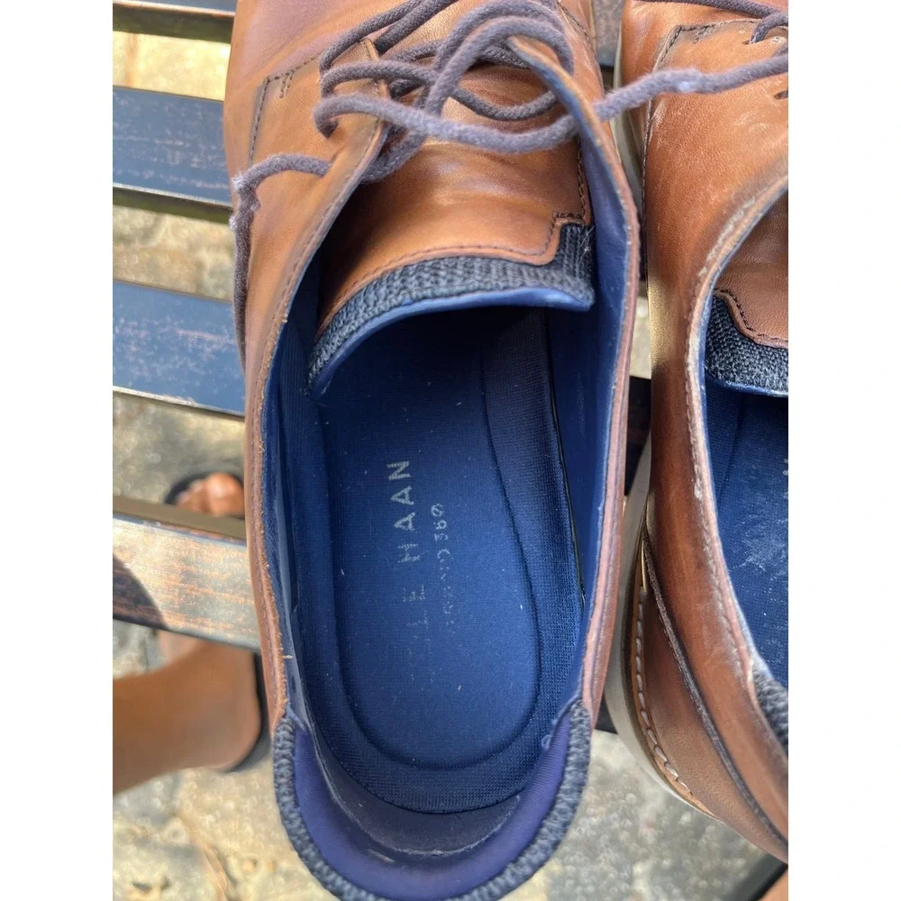 Cole Haan Mens‎ Leather Dress Shoes, Lace Up Oxfords - Size 13M